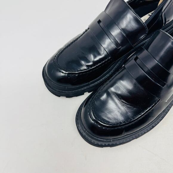 Zara Chunky Platform Loafers Black Lug Sole Slip-On Size EU 38/US 8 - Picture 12 of 12